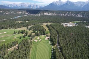 Banff Springs 6th Approach Aerial